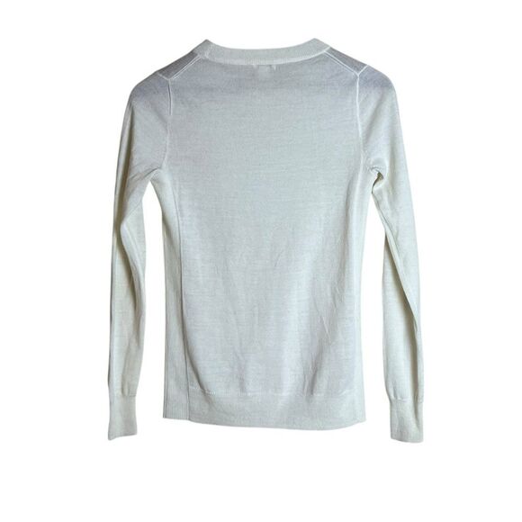 J. Crew off white‎ crew neck knit sweater. Size xs - Picture 2 of 5